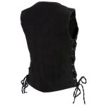 Milwaukee Leather MDL4001 Women’s Black Denim Motorcycle Vest with Side Lace and 4 Snap Front - Image 6