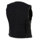 Milwaukee Leather MDL4010 Women’s Black Zipper Front Denim Vest with Side Stretch - Image 6