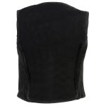 Milwaukee Leather MDL4010 Women’s Black Zipper Front Denim Vest with Side Stretch - Image 2