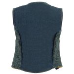 Milwaukee Leather MDL4010 Women’s Blue Zipper Front Denim Vest with Side Stretch - Image 2