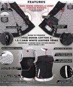 Milwaukee Leather MDL4050 Women’s ‘Skelly’ Black with White Motorcycle Denim Vest w/ Skull Embroidery - Image 2