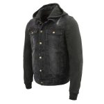 Milwaukee Leather MDM1000 Men’s Black Denim Jacket with Removable Hoodie - Image 7
