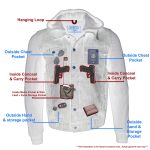 Milwaukee Leather MDM1000 Men’s Black Denim Jacket with Removable Hoodie - Image 5