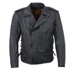 Milwaukee Leather MDM1020 Men’s Black Classic ‘Waxed’ Motorcycle Denim Jacket with Armor - Image 10