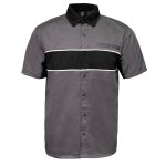 MMCC Men’s Hardline Grey Black White Classic Mechanic Shirt – 100% Cotton w/ Microfiber Panel – MDM11619 - Image 11