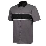 MMCC Men’s Hardline Grey Black White Classic Mechanic Shirt – 100% Cotton w/ Microfiber Panel – MDM11619 - Image 12