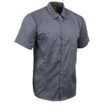 Milwaukee Leather MDM11668 Men’s Grey Button-Up Heavy-Duty Work Shirt – Classic Mechanic Shirt w/ Pockets