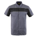 Milwaukee Leather MDM11671 Men’s Grey-Black Mechanic Work Shirt w/ Reflective Strip – Heavy-Duty Button-Up - Image 9
