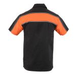 Milwaukee Leather MDM11673 Men’s Black-Orange Mechanic Work Shirt w/ Reflective Strip – Heavy-Duty Button-Up - Image 11