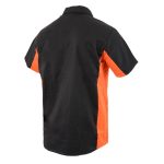 Biker Clothing Co. MDM11676 Men’s Black-Orange Button-Up Heavy-Duty Work Shirt – Classic Mechanic Shirt w/ Pockets - Image 6