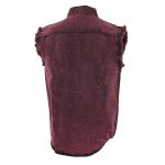 Milwaukee Leather MDM11677 Men’s Magenta Classic Button-Down Cut Off Frayed Sleeveless Casual Shirt - Image 9