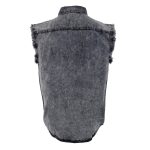 Milwaukee Leather MDM11678 Men’s Classic Grey Button-Down Cut Off Frayed Sleeveless Casual Shirt - Image 7