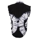 Biker Clothing Co. MDM11679 Men’s Classic Black and White Tie-Dye Button-Down Frayed Sleeveless Cut Off Shirt - Image 7