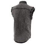 Milwaukee Leather MDM11683 Men’s Classic Beige/Black Button-Down Cut Off Frayed Sleeveless Casual Shirt - Image 8