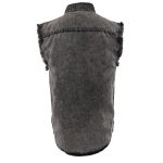 Milwaukee Leather MDM11683 Men’s Classic Beige/Black Button-Down Cut Off Frayed Sleeveless Casual Shirt - Image 9