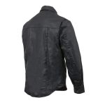 Milwaukee Leather MDM1603 Men’s Black Waxy Coated Snap Front Shirt - Image 8