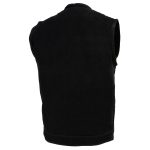 Milwaukee Leather MDM3000 Men’s ‘Brute’ Concealed Snap Black Denim Club Style Vest w/ Hidden Zipper - Image 8