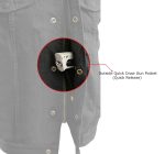 Milwaukee Leather MDM3000 Men’s ‘Brute’ Concealed Snap Black Denim Club Style Vest w/ Hidden Zipper - Image 4