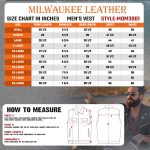Milwaukee Leather MDM3001 Men’s ‘Covert’ Blue Denim Collarless Club Style Motorcycle Biker Vest w/ Dual Closure - Image 3