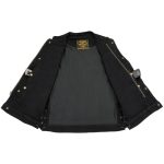 Milwaukee Leather MDM3002 Men’s ‘Covert’ Black Denim Club Style Vest with Side Lace Adjustment - Image 4