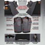 Milwaukee Leather MDM3005 Men’s Brute Grey Denim w/ Black Perforated Leather Club Style Vest w/ Hidden Dual Closure - Image 2