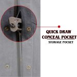 Milwaukee Leather MDM3005 Men’s Brute Grey Denim w/ Black Perforated Leather Club Style Vest w/ Hidden Dual Closure - Image 4