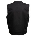 Milwaukee Leather MDM3007 Men’s ‘Brute’ Concealed Snap Black Denim Club Style Vest w/ USA Flag Liner - Image 13