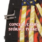 Milwaukee Leather MDM3007 Men’s ‘Brute’ Concealed Snap Black Denim Club Style Vest w/ USA Flag Liner - Image 6