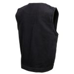 Milwaukee Leather MDM3012 Men’s ‘Brute’ Black Denim Club Style V-Neck Motorcycle Vest w/ Dual Closure - Image 8