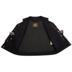 Milwaukee Leather MDM3012 Men’s ‘Brute’ Black Denim Club Style V-Neck Motorcycle Vest w/ Dual Closure - Image 5