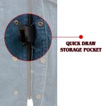 Milwaukee Leather MDM3013 Men’s ‘Brute’ Concealed Snap Blue Denim V-Neck Side Lace Club Style Vest w/Hidden Zipper - Image 4