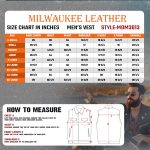 Milwaukee Leather MDM3013 Men’s ‘Brute’ Concealed Snap Blue Denim V-Neck Side Lace Club Style Vest w/Hidden Zipper - Image 3