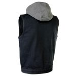 Milwaukee Leather MDM3015 Men’s ‘Rustic’ Black Denim Motorcycle Riding Vest with Hoodie - Image 10