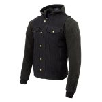 Milwaukee Leather MDM3020 Men’s Black Denim ‘5-in-1’ Club Style Vest with Removable Hoodie - Image 14