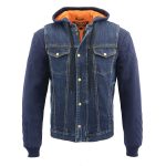 Milwaukee Leather MDM3020 Men’s Blue Denim ‘5-in-1’ Club Style Vest with Removable Hoodie - Image 13