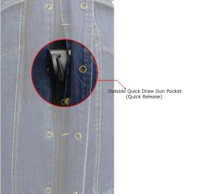 Milwaukee Leather MDM3020 Men’s Blue Denim ‘5-in-1’ Club Style Vest with Removable Hoodie - Image 4