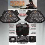 Milwaukee Leather MDM3035 Men’s Wrecker Club Vest – Black Denim & Leather, Diamond Quilt, White Stitch - Image 2