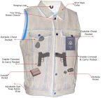Milwaukee Leather Men’s Outrider Blue Denim Motorcycle Rider Vest with Shirt Collar – MDM3080 - Image 5
