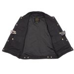 Milwaukee Leather Men’s Outrider Black Denim Motorcycle Rider Vest with Shirt Collar – MDM3081 - Image 5