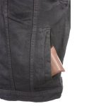 Milwaukee Leather Men’s Outrider Black Denim Motorcycle Rider Vest with Shirt Collar – MDM3081 - Image 9