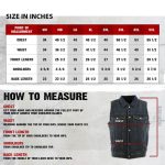 Milwaukee Leather Men’s Outrider Black Denim Motorcycle Rider Vest with Shirt Collar – MDM3081 - Image 3