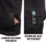 Milwaukee Leather Men’s Rustic Black Denim Motorcycle Riding Vest with Removable Hoodie – MDM3082 - Image 11