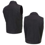 Milwaukee Leather Men’s s Black Denim Club Style Motorcycle Vest w/ Removable Hoodie – MDM3083 - Image 7