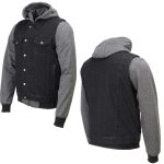 Milwaukee Leather Men’s s Black Denim Club Style Motorcycle Vest w/ Removable Hoodie – MDM3083 - Image 10