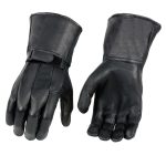 Milwaukee Leather MG7505 Men’s Black Gauntlet Leather Winter Motorcycle Hand Gloves
