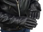 Milwaukee Leather MG7510 Men’s Black Leather Gel Padded Palm Short Wrist Motorcycle Hand Gloves W/ ‘Full Panel Cover’ - Image 9