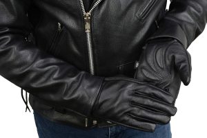 Milwaukee Leather MG7510 Men’s Black Leather Gel Padded Palm Short Wrist Motorcycle Hand Gloves W/ ‘Full Panel Cover’ - Image 8