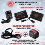 Milwaukee Leather MG7513SET Men’s Heated Winter Gloves for Motorcycle Ski Hunting/Harness Wire and i-Touch - Image 8