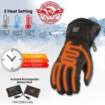Milwaukee Leather MG7513SET Men’s Heated Winter Gloves for Motorcycle Ski Hunting/Harness Wire and i-Touch - Image 7