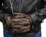 Milwaukee Leather MG7514 Men’s Brown Leather with Gel Palm Motorcycle Gloves W/ Protective Knuckle - Image 13